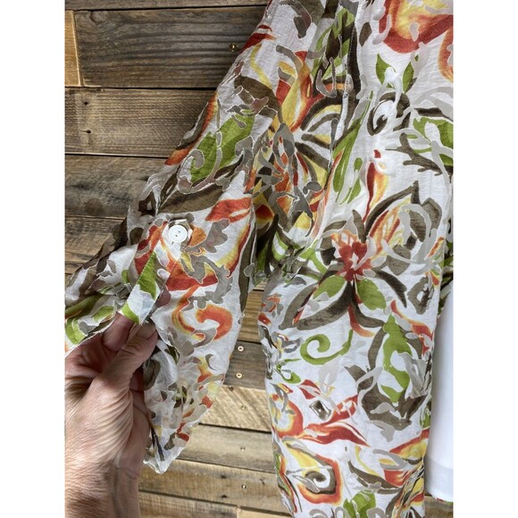 Alfred Dunner Plus Size 22W Women's Floral Sheer Layered Blouse Rayon Nylon - Picture 3 of 10